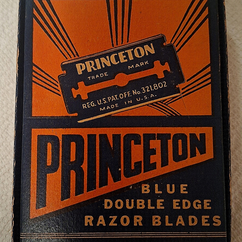 PRINCETON VINTAGE ANTIQUE RAZOR BLADES NEW IN BOX